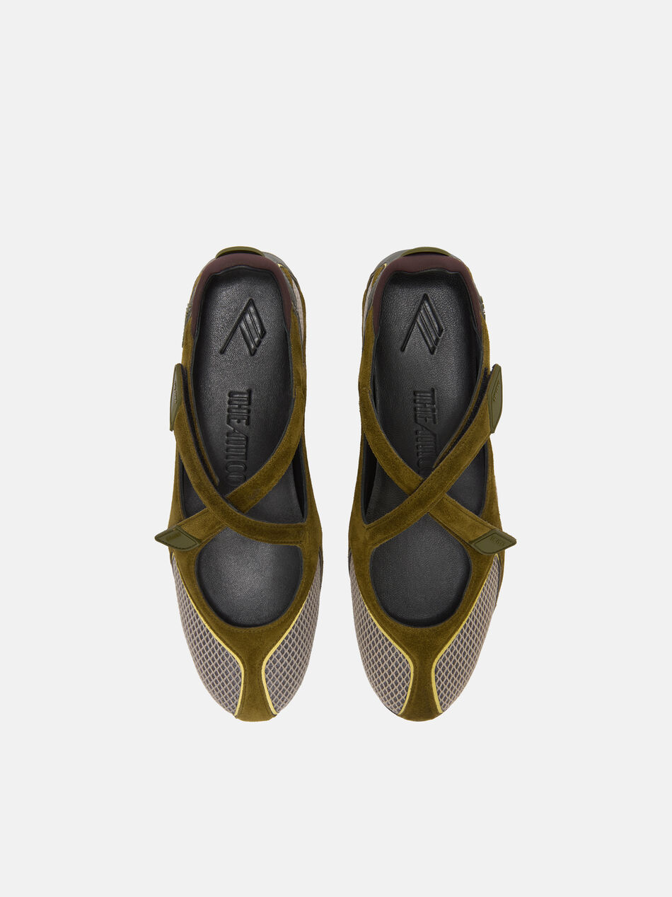 THE ATTICO ''Floor01'' ballerina flat military green Military green 251WSH00871MIX062AA828