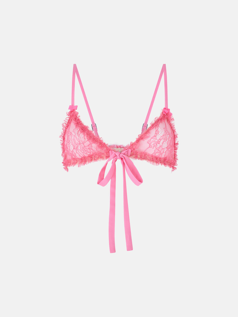 THE ATTICO Pink and red lace bra PINK 260WCL00010PAA127AA026