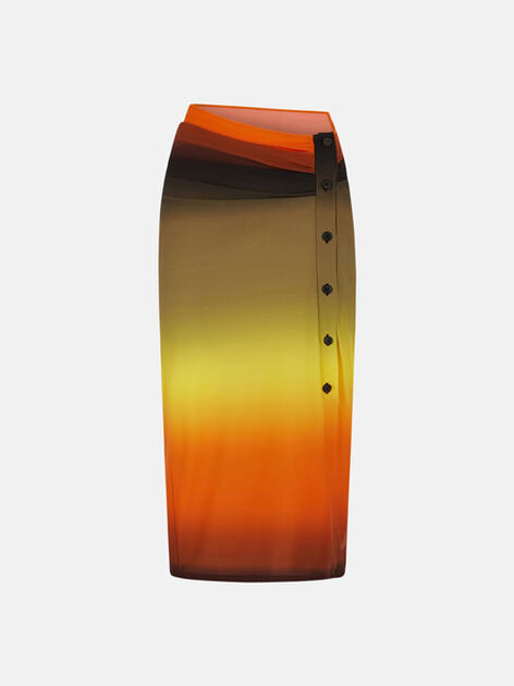 THE ATTICO Multicolor midi skirt MULTICOLOR 250WCS00265PAA097PR021