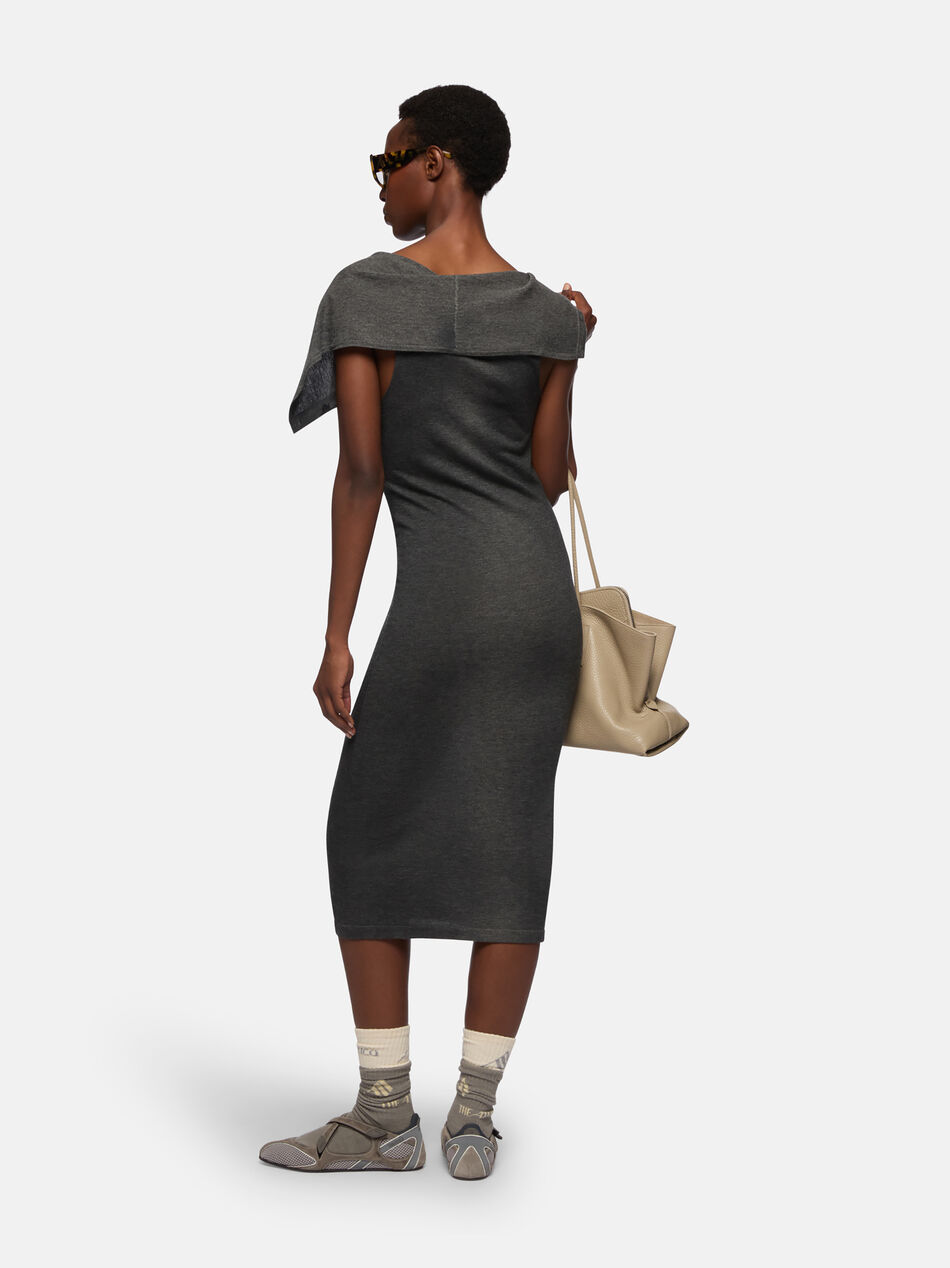 THE ATTICO Grey midi dress GREY 251WCW00255KWS008AA084
