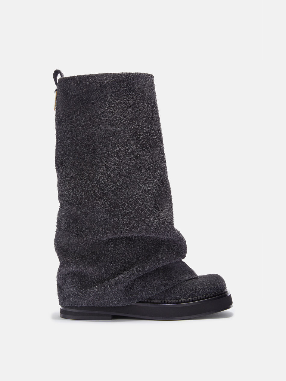 THE ATTICO "Robin'' black melange combat boot Black melange 250WSH00798LBT114AA838