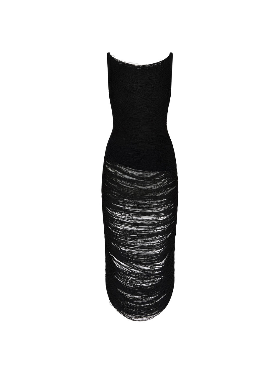 THE ATTICO Black midi dress Black 250WCW00239KVV015AA100