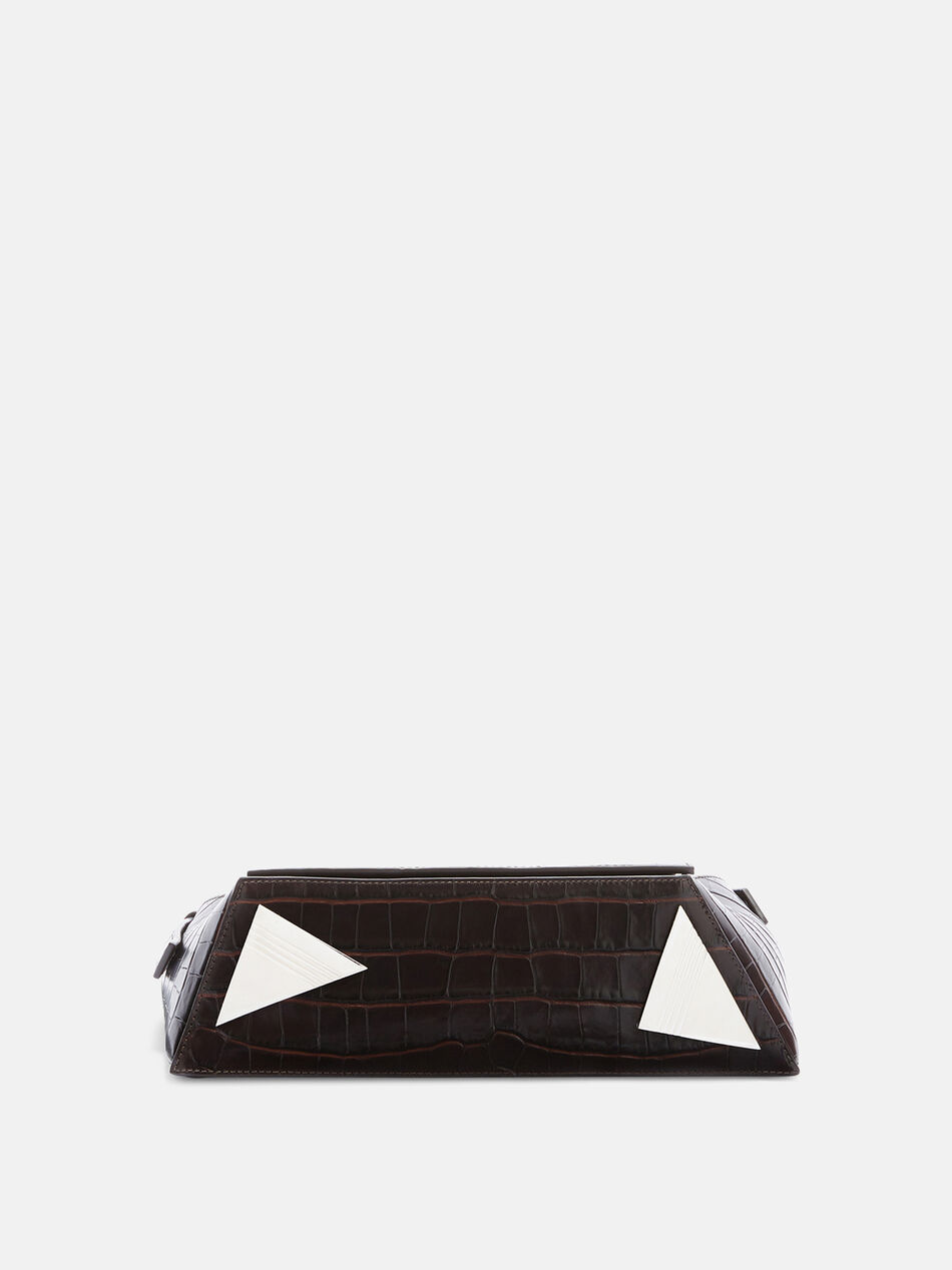 THE ATTICO ''7/7'' coffee shoulder bag  COFFEE 251WAH00037LBT021PR207