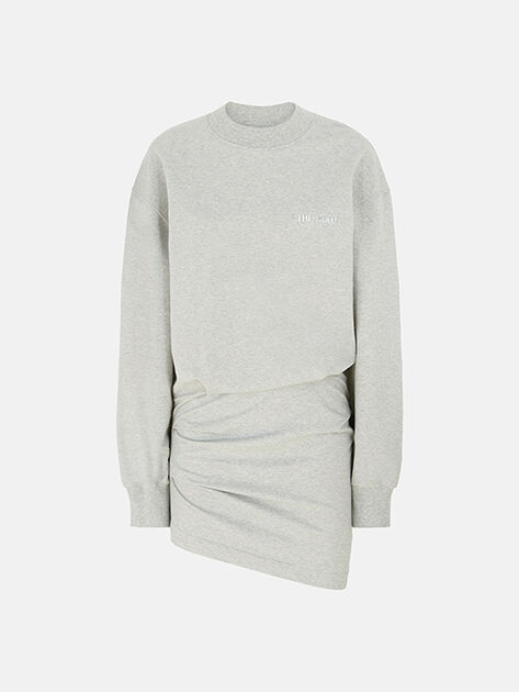 THE ATTICO Melange grey mini dress light grey melange 250WCA00393JJF006AA183