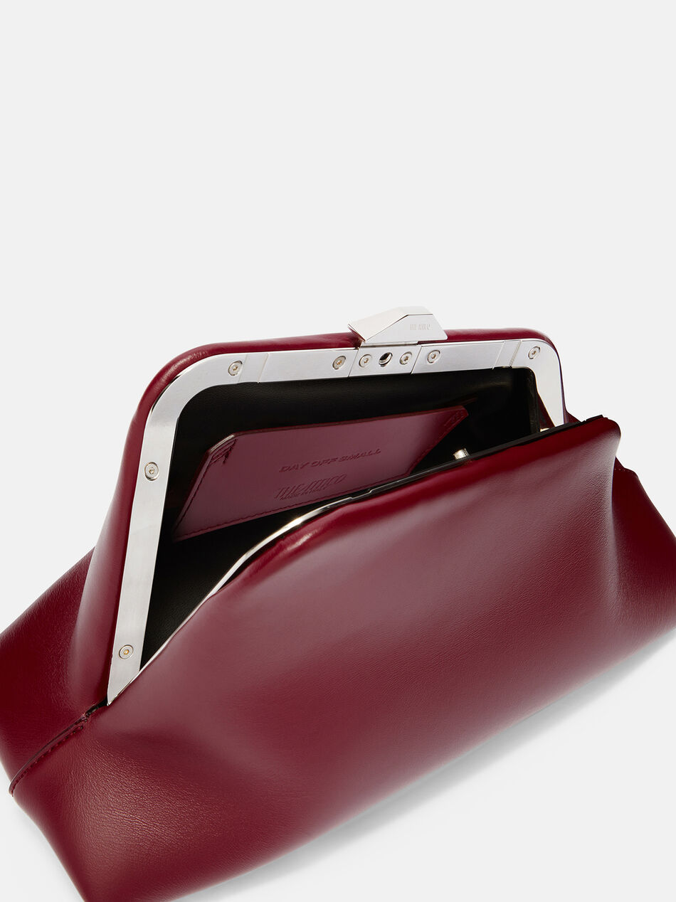 THE ATTICO ''Day Off  Small'' burgundy clutch BURGUNDY 251WAH00059LBT019AA114
