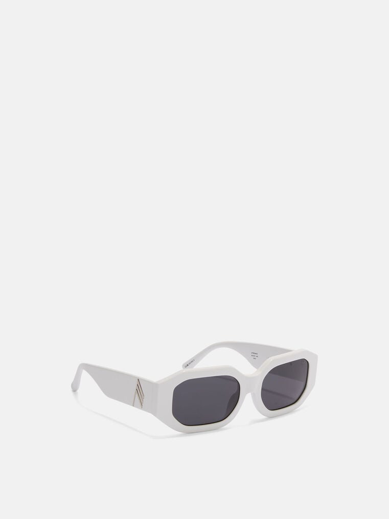 Attico ''blake'' White Sunglasses In White/silver/grey