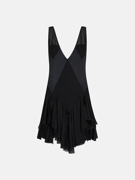 THE ATTICO Black mini dress Black 250WCA00420MIX038AA100