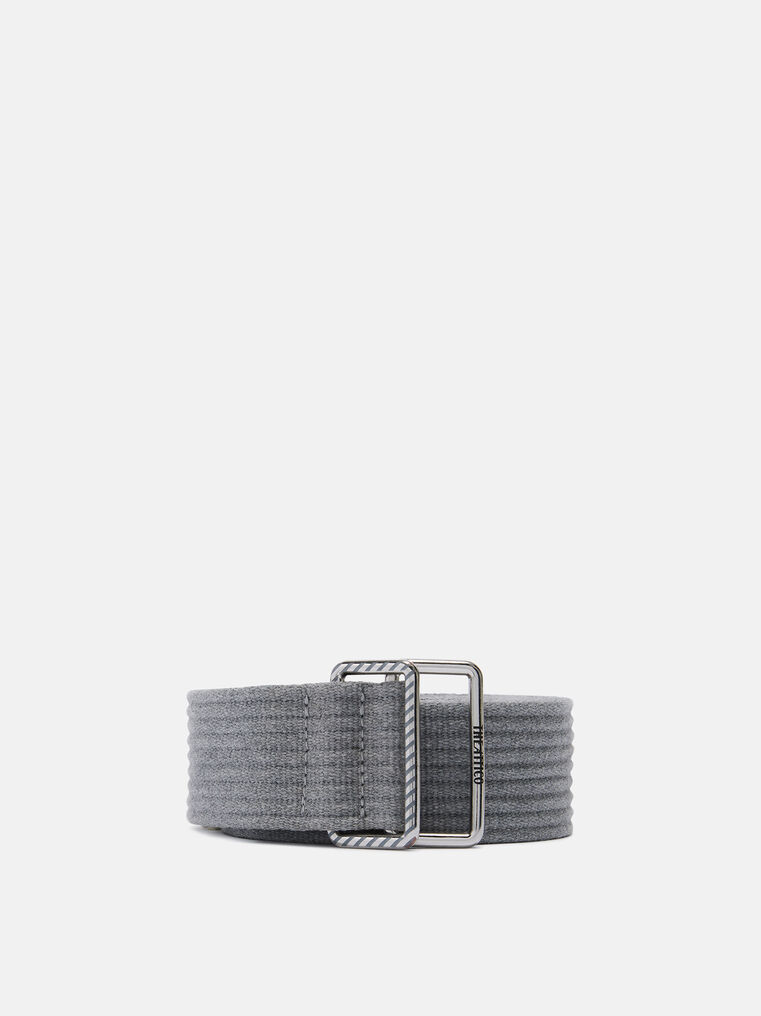 Attico Dark Grey Belt In Gray