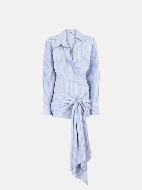 THE ATTICO Light blue and white mini dress LIGHT BLUE / WHITE 260WCA00464CCC127AA264