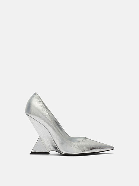 THE ATTICO ''Cheope'' silver pump SILVER 236WS509L070002