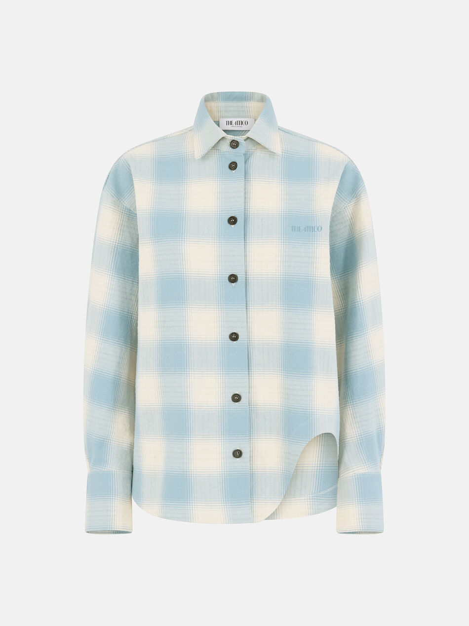 THE ATTICO ''Eliza'' light blue and white shirt LIGHT BLUE / WHITE 260WCH00014CCW001AA264