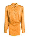 THE ATTICO "Margot" neon orange chemisier mini dress  213WCA54V018178