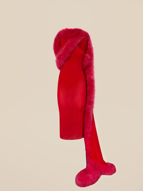 THE ATTICO Vibrant red long dress Vibrant red 246WCW109J042F278