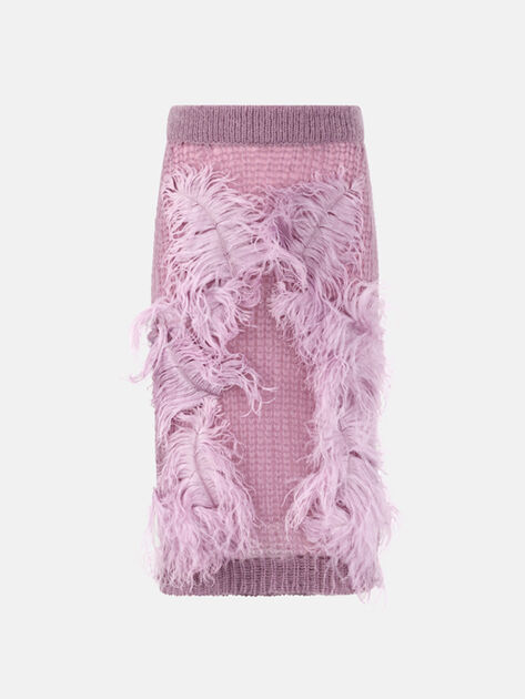 THE ATTICO Light mauve midi skirt Light mauve 260WCS00294KMX002FS864