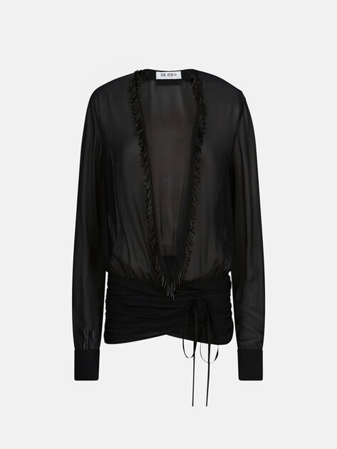 THE ATTICO Black blouse Black 251WCE00003PAA085RA100