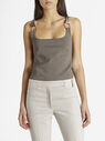 THE ATTICO "Beca" taupe tank top  213WCT56C040215