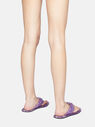 THE ATTICO "Indie" violet, brown and white flat thong Violet/brown/white 243WS797PA48P690