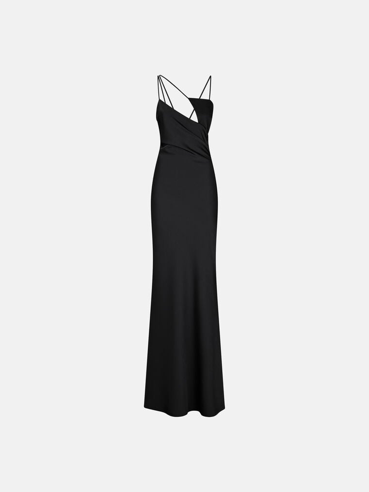 Shop Attico ''melva'' Black Long Dress