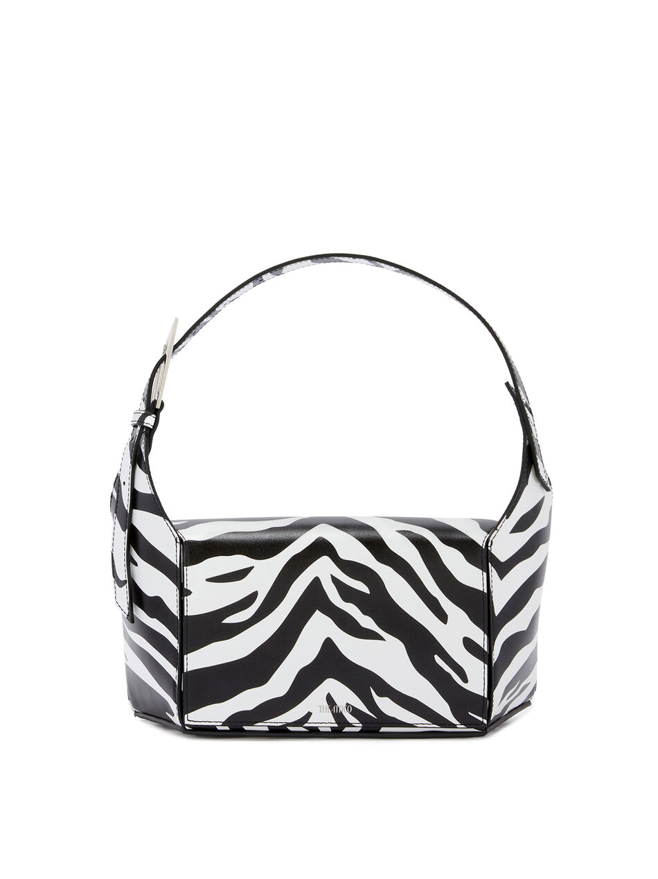 THE ATTICO ''7/7'' black and white shoulder bag WHITE/BLACK 227WAH37EL020020