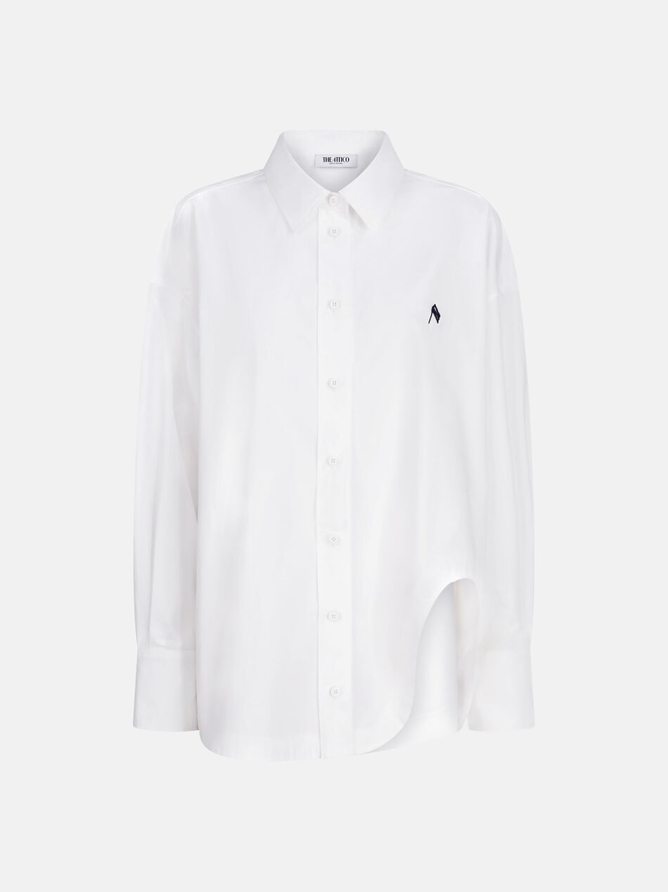 THE ATTICO ''Diana'' white and navy blue shirt White/navy blue 251WCH00004CCC052AA870
