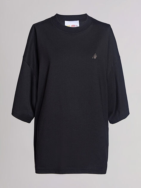 THE ATTICO "Cara" black t-shirt BLACK 212WCT50C023100