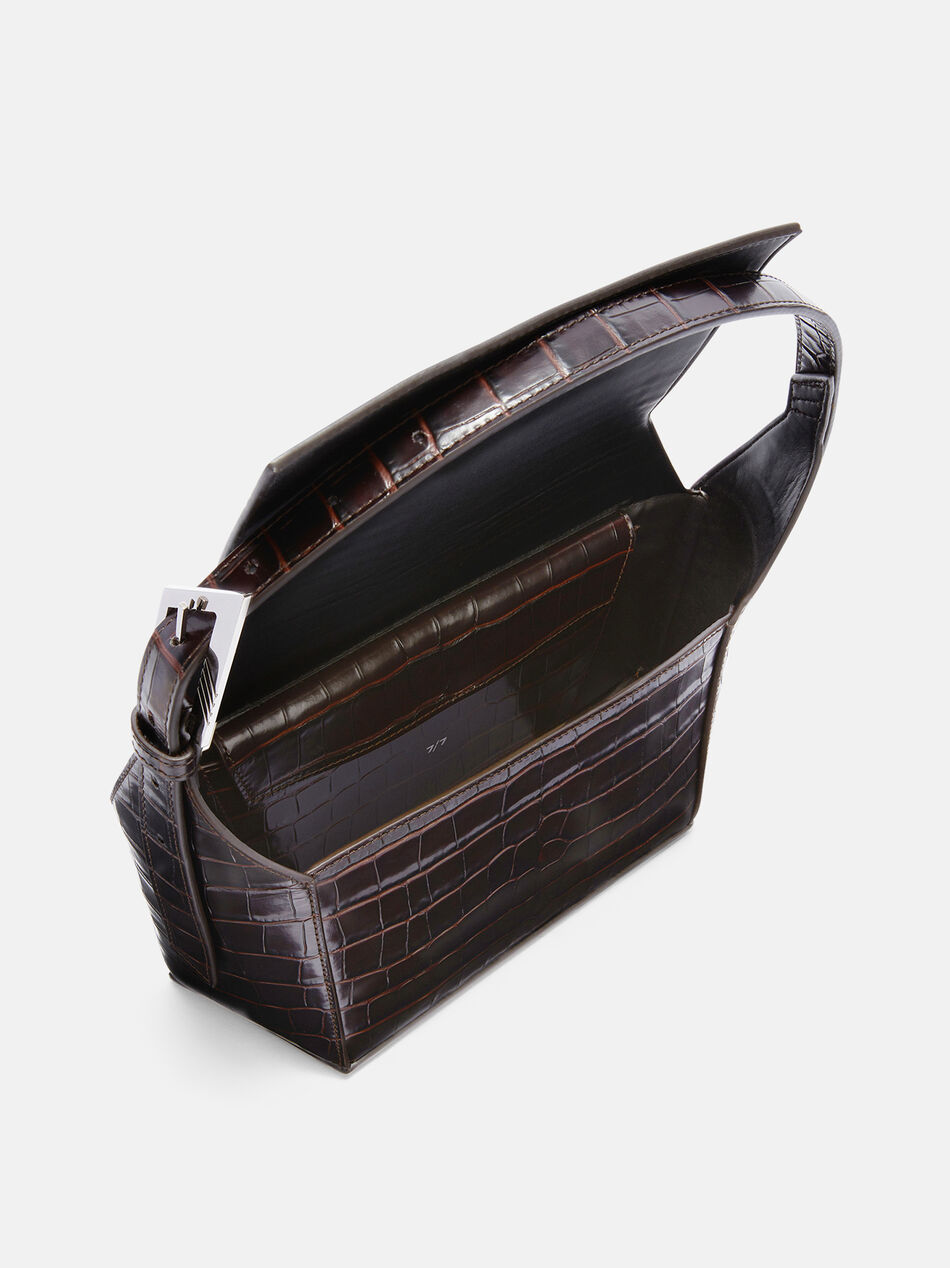 THE ATTICO ''7/7'' coffee shoulder bag  COFFEE 251WAH00037LBT021PR207