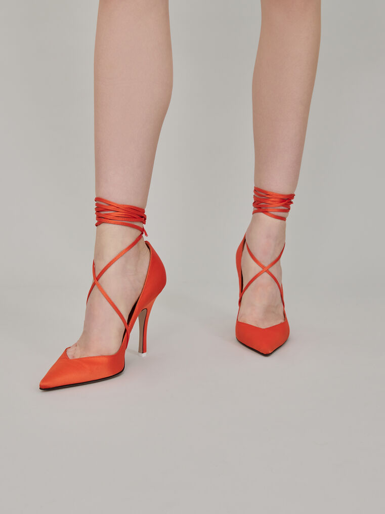 The Attico Shoes | The Attico - Orange satin 