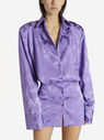 THE ATTICO "Margot" violet chemisier mini dress