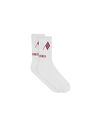 THE ATTICO Socks white and burgundy White/red SPEWAK000021C101059