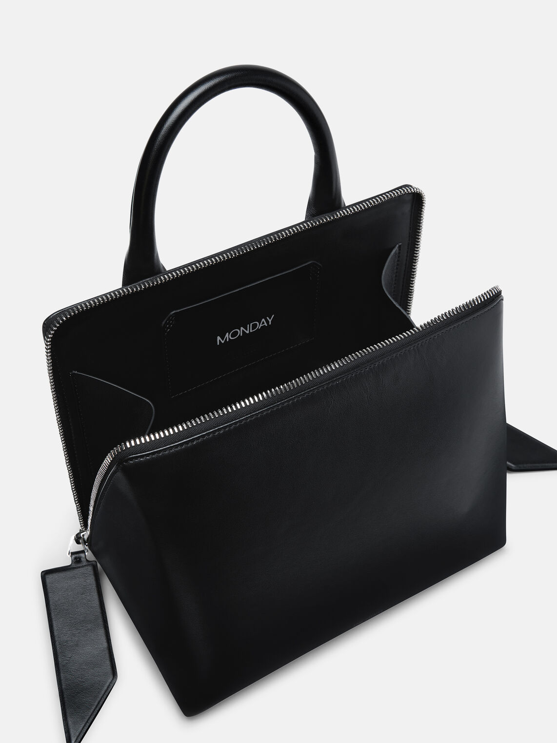 THE ATTICO ''Monday'' black large daytime bag 4