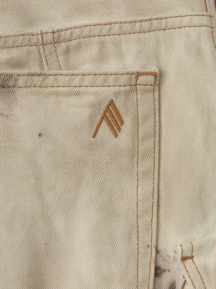 Shop Attico ''fern'' Natural Marble Long Pants