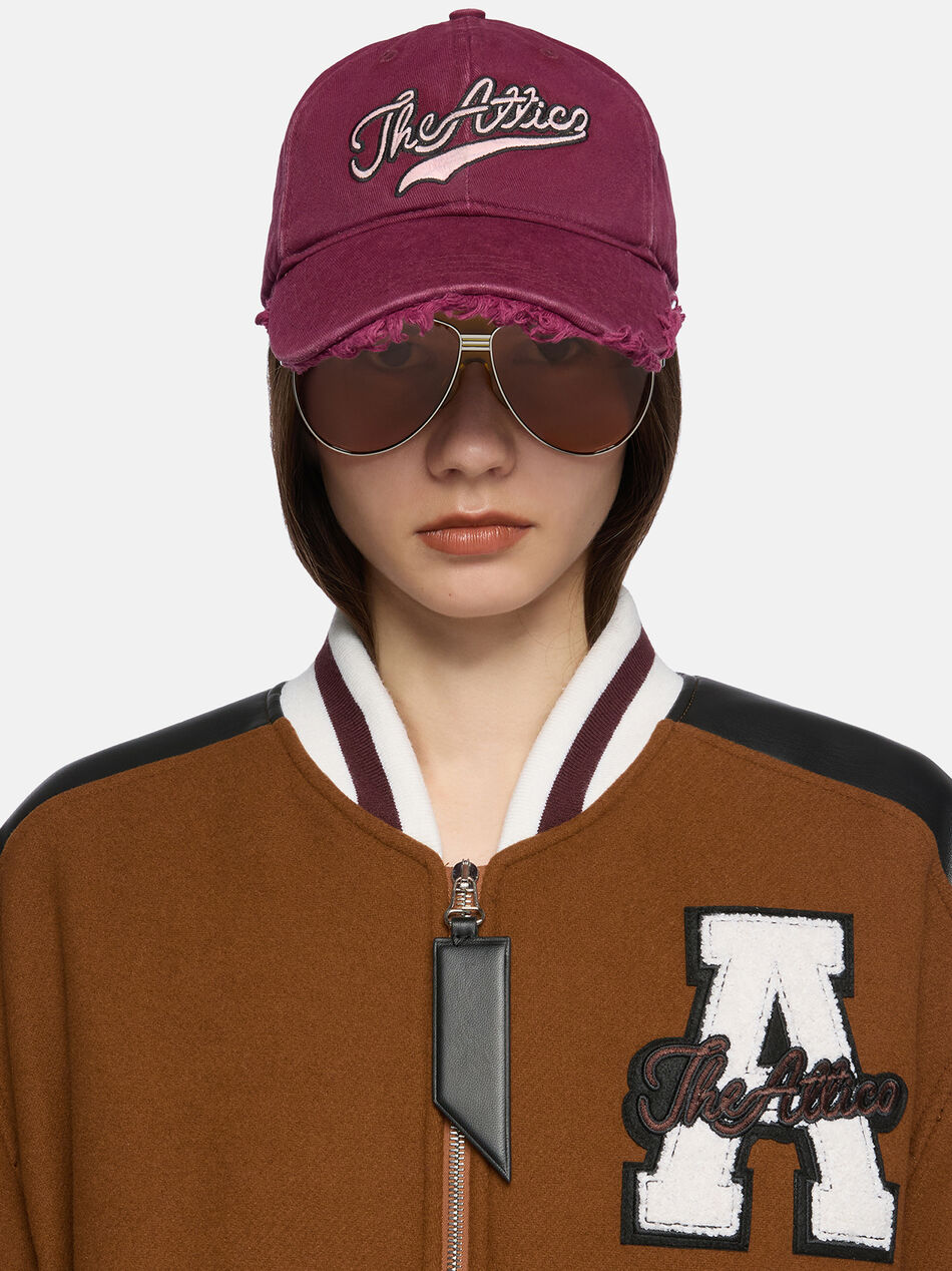 THE ATTICO Fume, silver and brown sunglasses Fume/silver/brown 251WAS00036MET008AA683