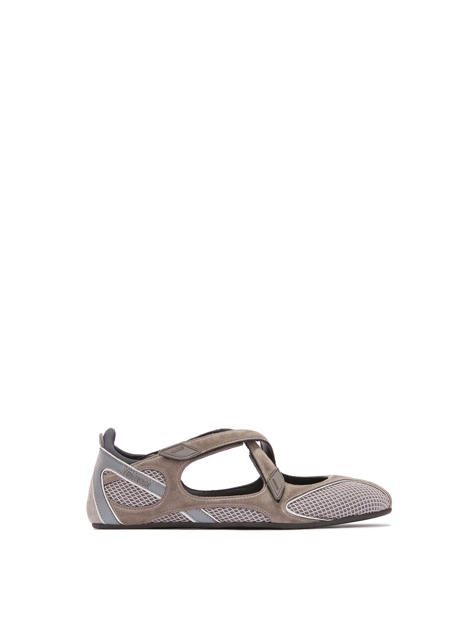THE ATTICO ''Floor 01'' ballerina flat grey GREY 251WSH00871MIX062AA084