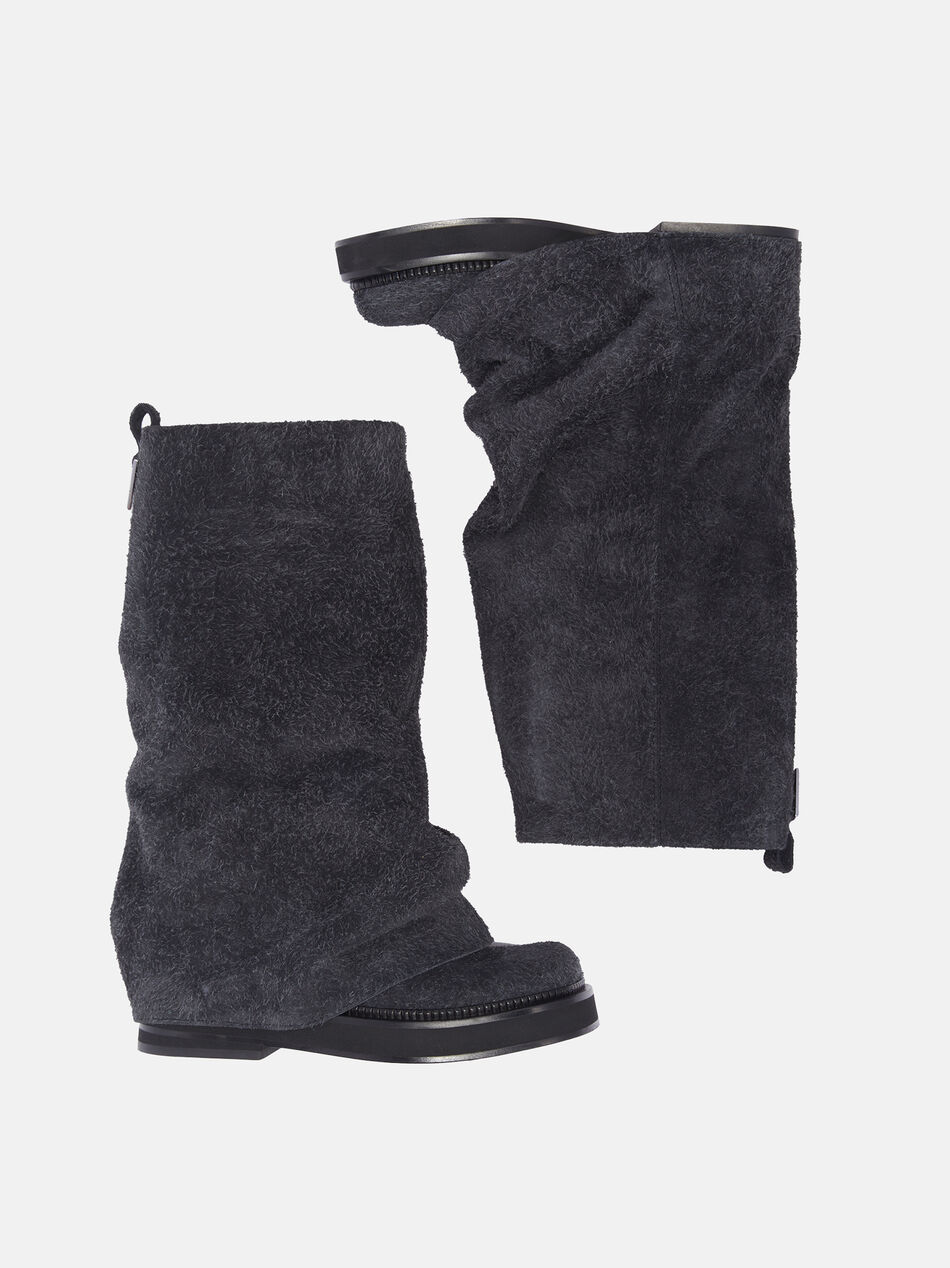 THE ATTICO "Robin'' black melange combat boot Black melange 250WSH00798LBT114AA838