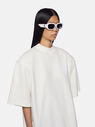 THE ATTICO ''Blake'' white sunglasses White/silver/grey 239WAS25MET2560