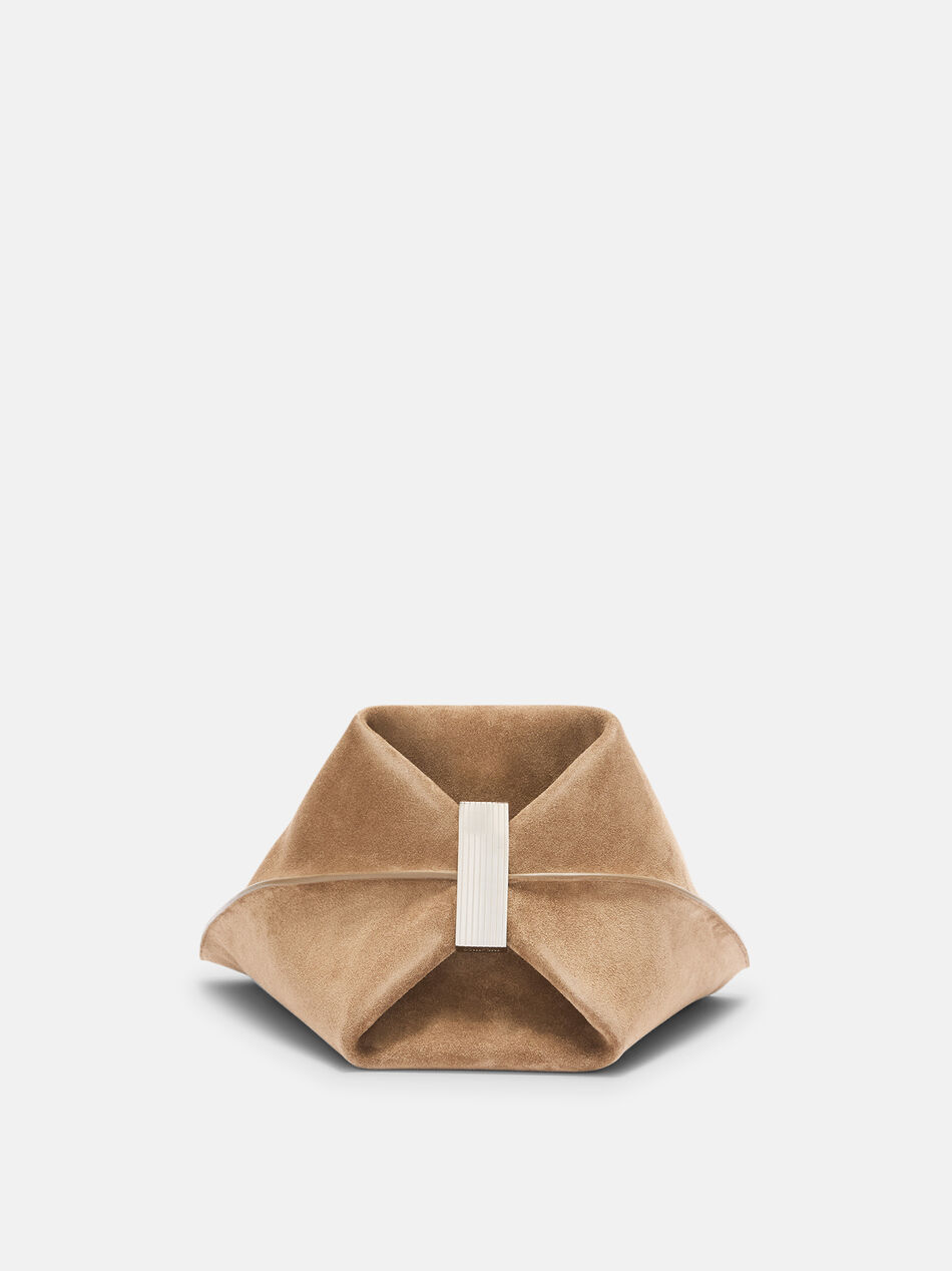 THE ATTICO ''La Scoop'' tobacco shoulder bag TOBACCO 260WAH00062LBT007AA039