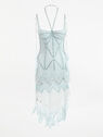THE ATTICO ''Lily'' aquamarine bustier mini dress