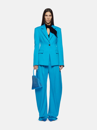 Blue'' capri blue blazer for Women