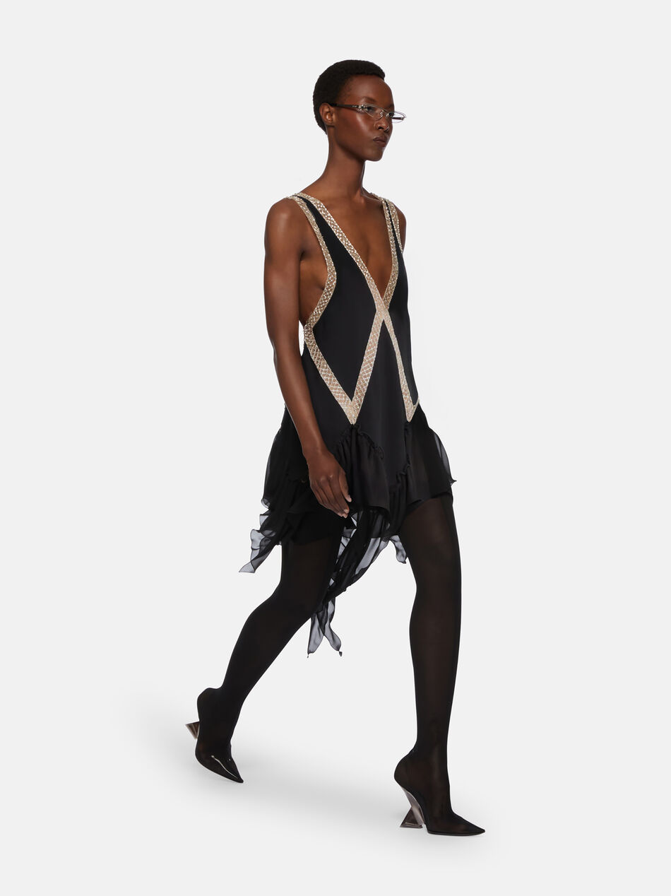 THE ATTICO Black mini dress Black 251WCA00437MIX059RA100