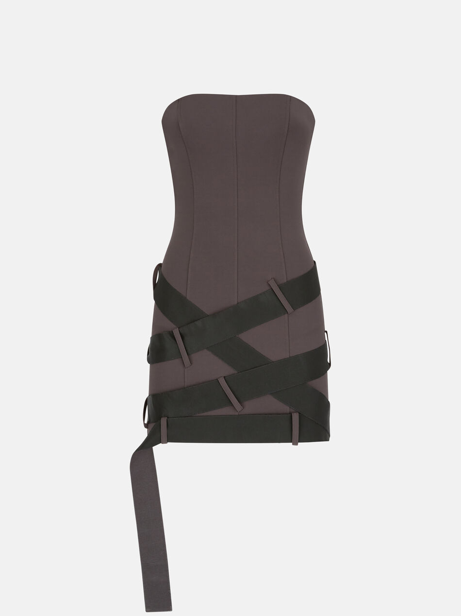THE ATTICO Dark brown mini dress DARK BROWN 250WCA00425VVV096AA204