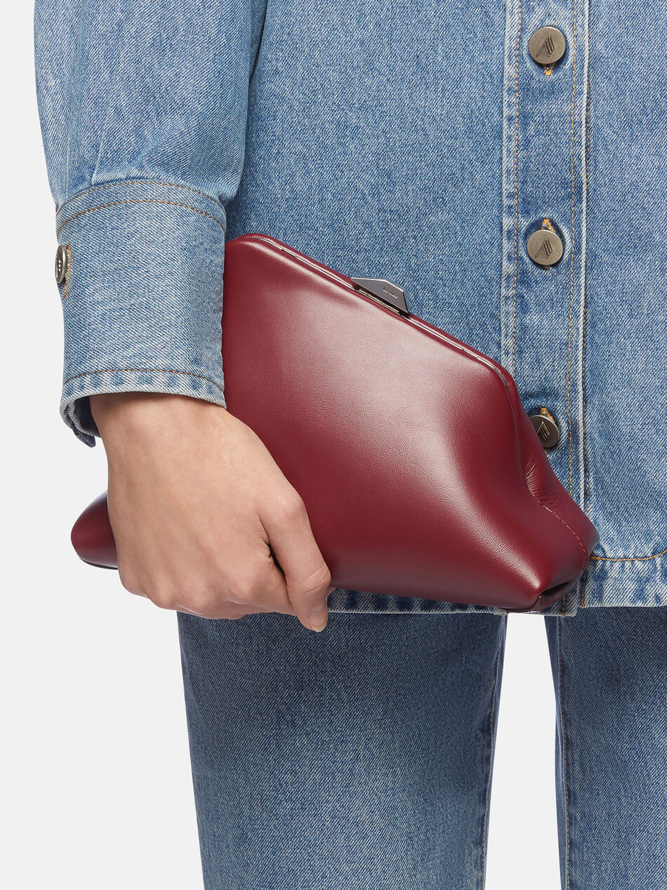 THE ATTICO ''Day Off  Small'' burgundy clutch BURGUNDY 251WAH00059LBT019AA114