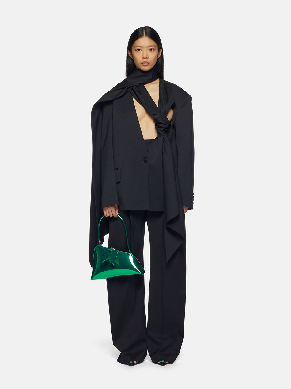 THE ATTICO "Sunrise" emerald shoulder bag EMERALD 236WAH42PU01028