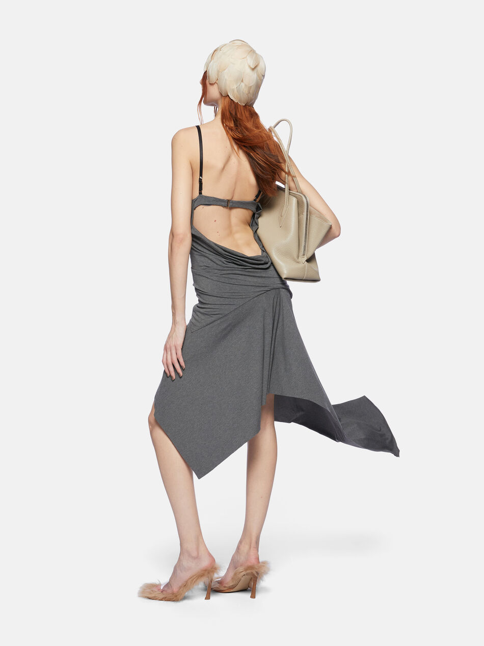 THE ATTICO Dark grey melange mini dress Dark grey melange 250WCA00392JJJ056AA874