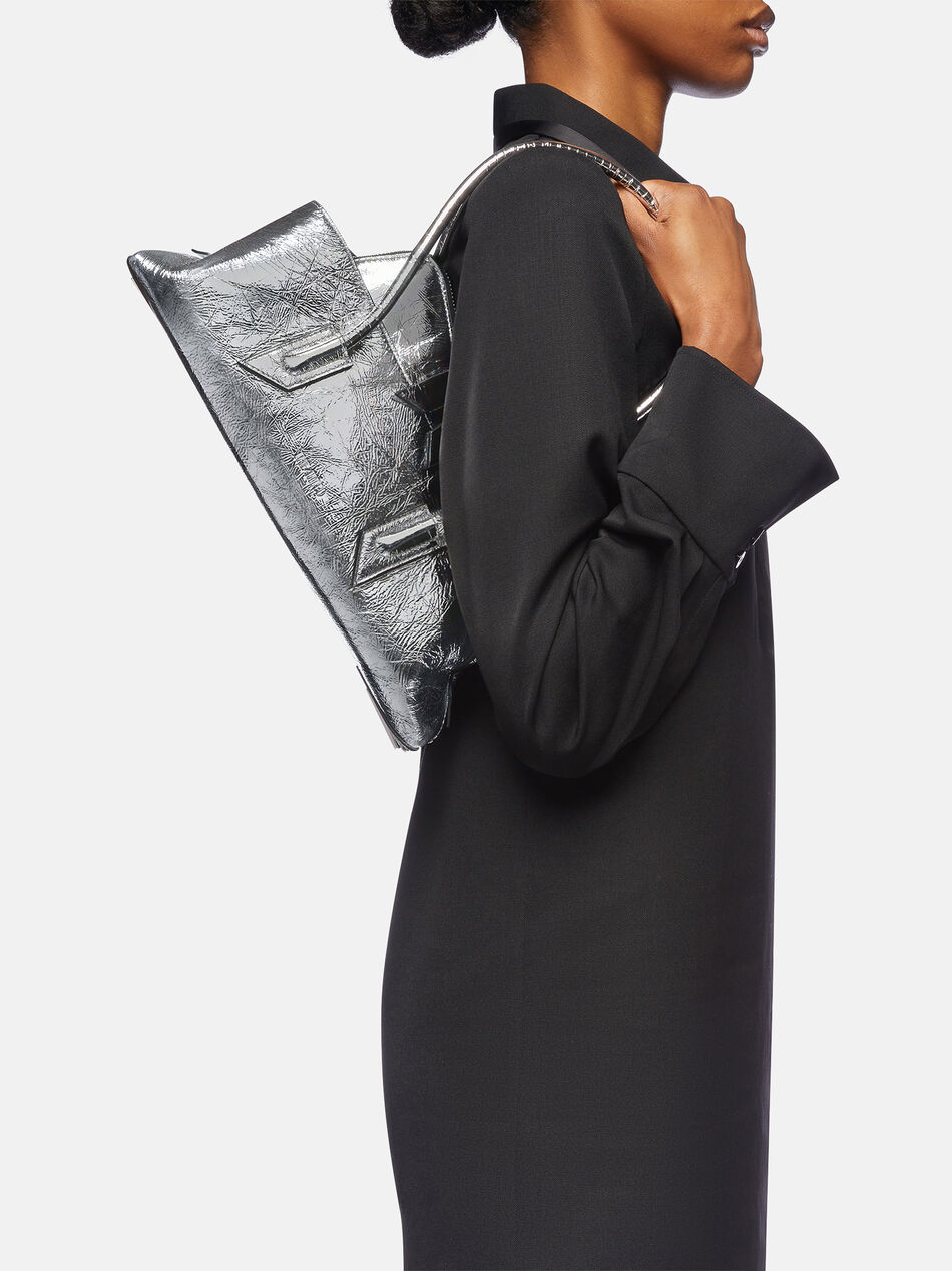 THE ATTICO ''La Passeggiata Small'' silver top handle SILVER 250WAH00058LBT070AA002