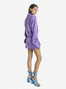 THE ATTICO "Margot" violet chemisier mini dress