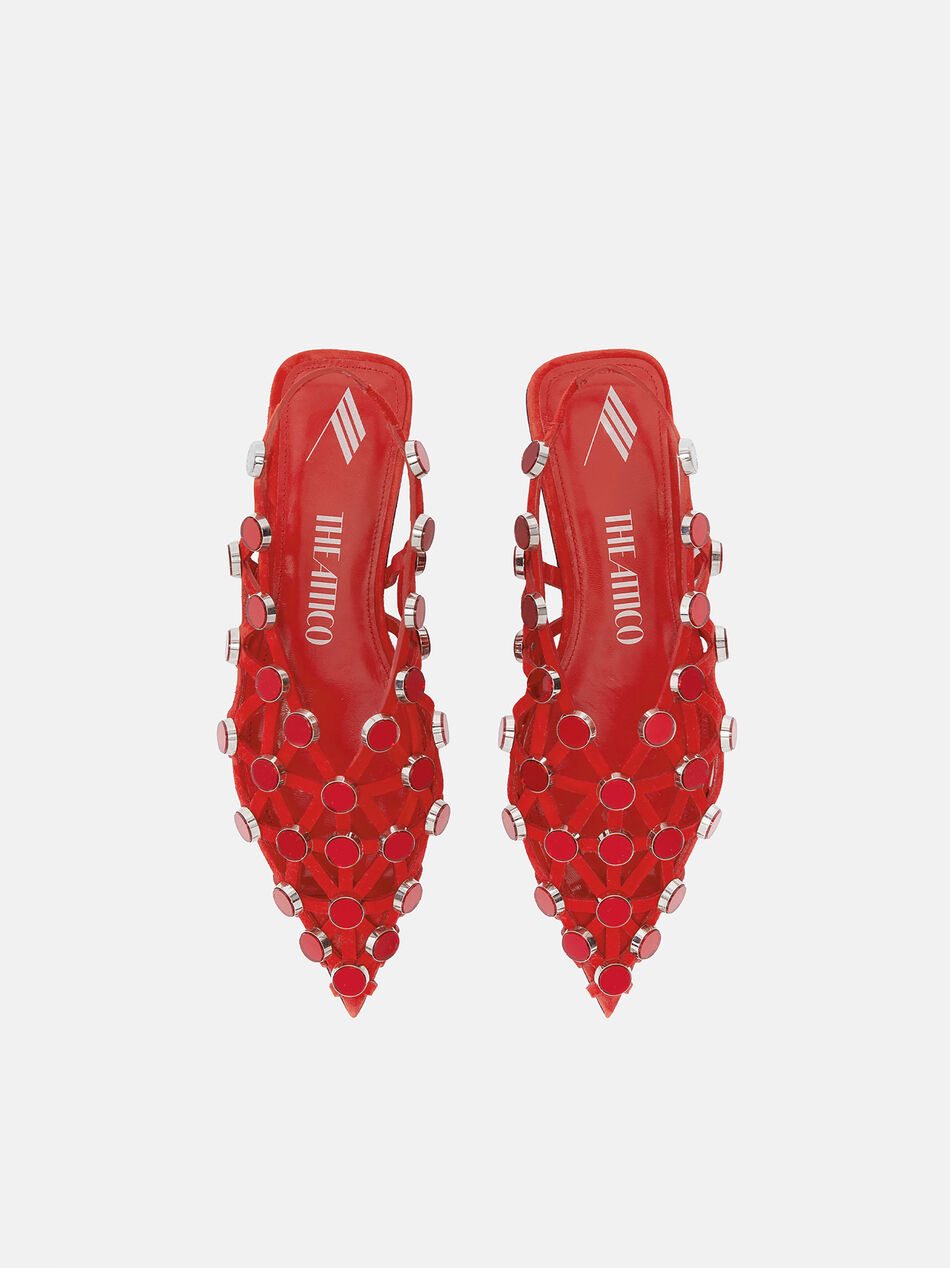 THE ATTICO ''Grid'' red ballerina RED 247WS801L007SR010