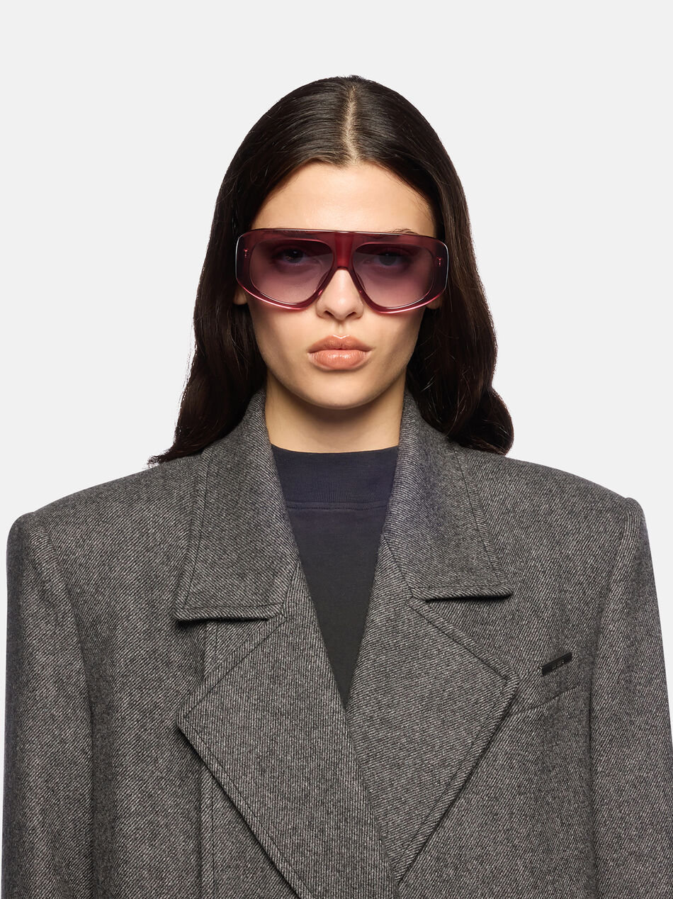 THE ATTICO ''Milano'' grey and mauve sunglasses Grey/mauve 260WAS00032MET002AA665