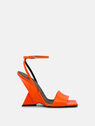 THE ATTICO ''Cheope'' neon orange sandal  228WS513E056398