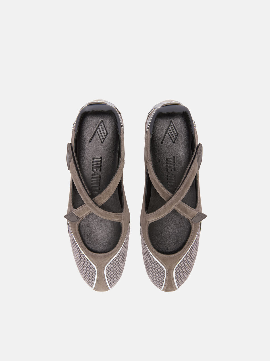 THE ATTICO ''Floor 01'' ballerina flat grey GREY 251WSH00871MIX062AA084