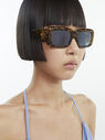 THE ATTICO ''Marfa'' sunglasses T-SHELL/YELLOW GOLD + GREEN LENSES 224WAS12MET2331